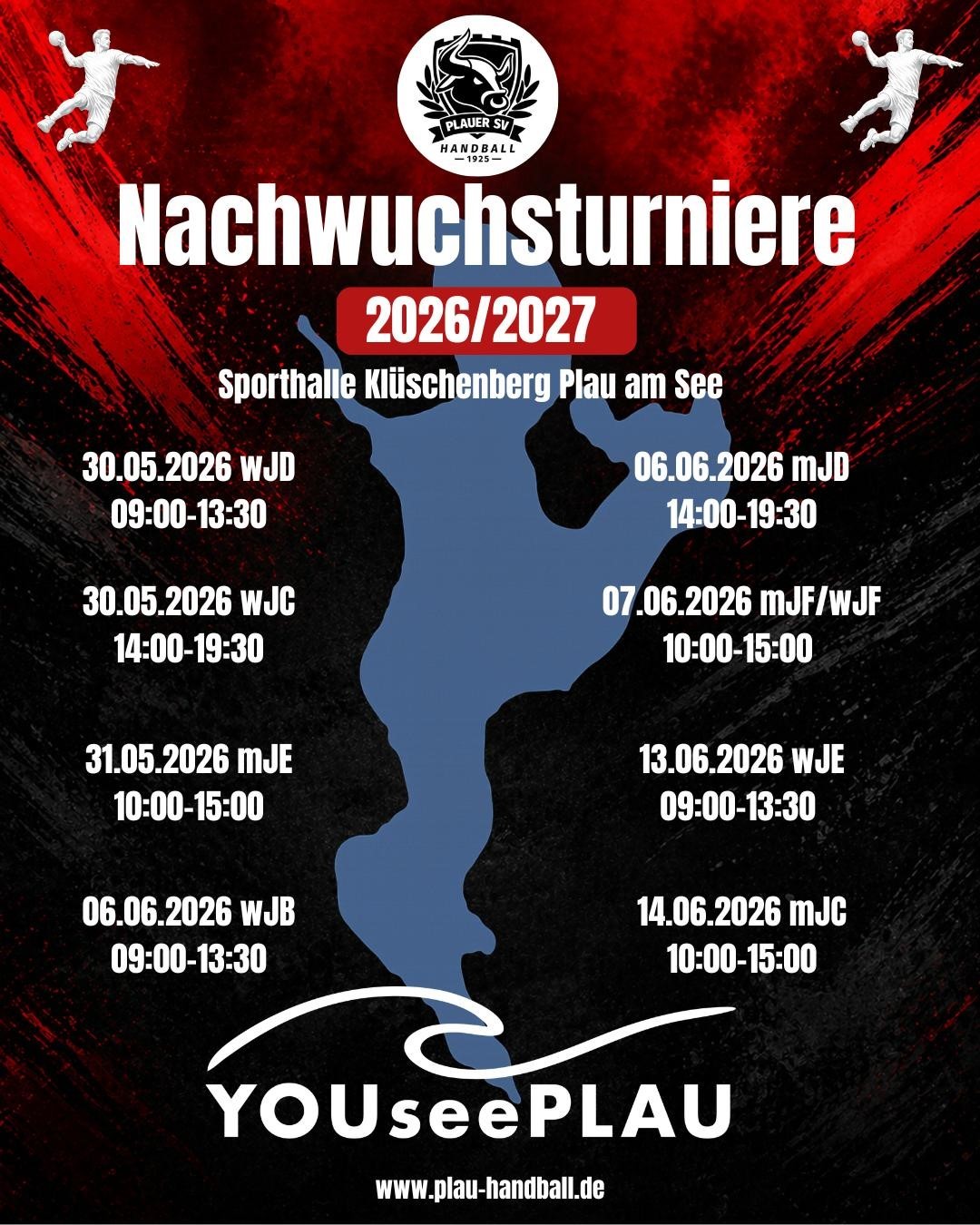 Nachwuchsturniere 2026/2027 Plauer SV Handball