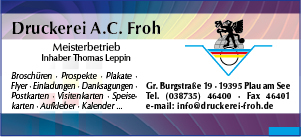 Plakat Druckerei Froh