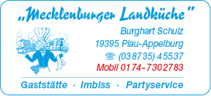 Plakat Mecklenburger Landküche
